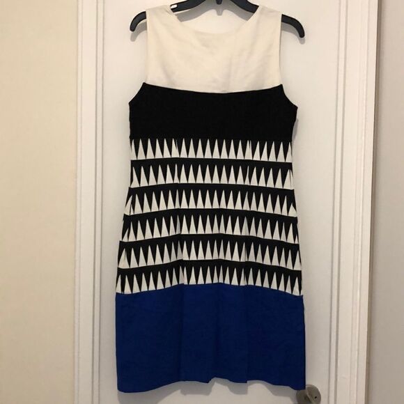 Bailey 44 Black/White/Blue Dress, Size Large - Picture 5 of 7